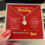 To My Daughter, My Blessing -  Endless Love Necklace