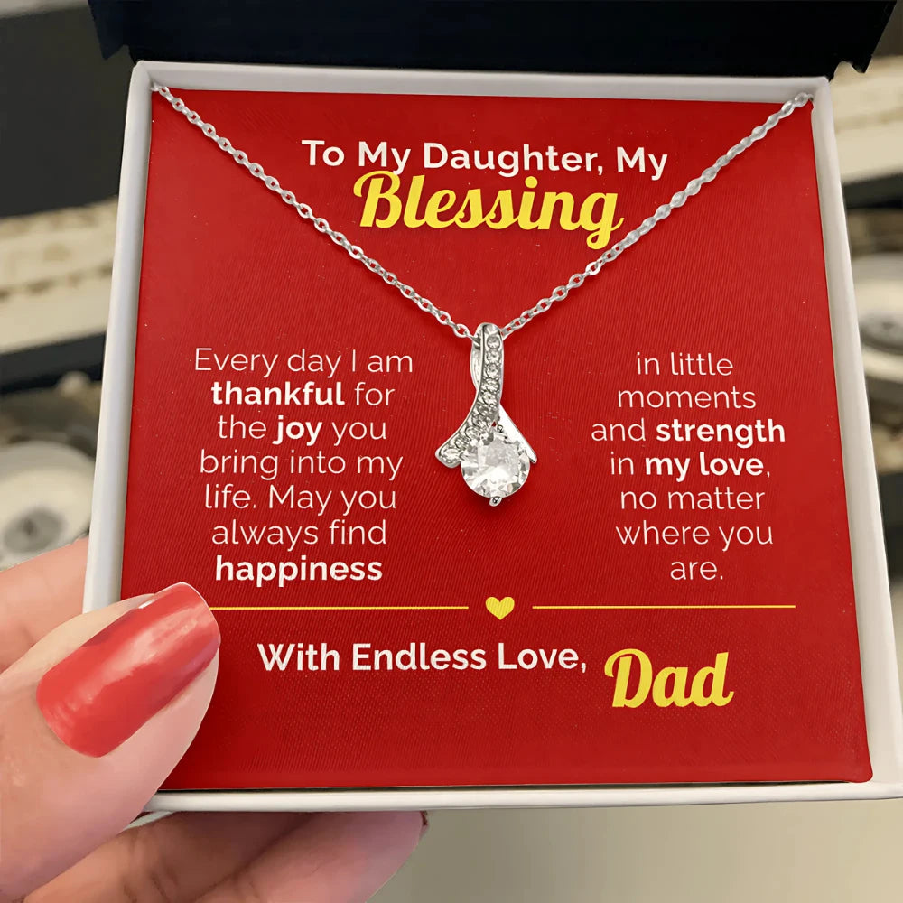 To My Daughter, My Blessing -  Endless Love Necklace