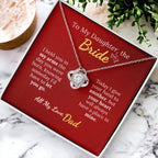 To My Daughter, the Bride - Always in My Heart Necklace