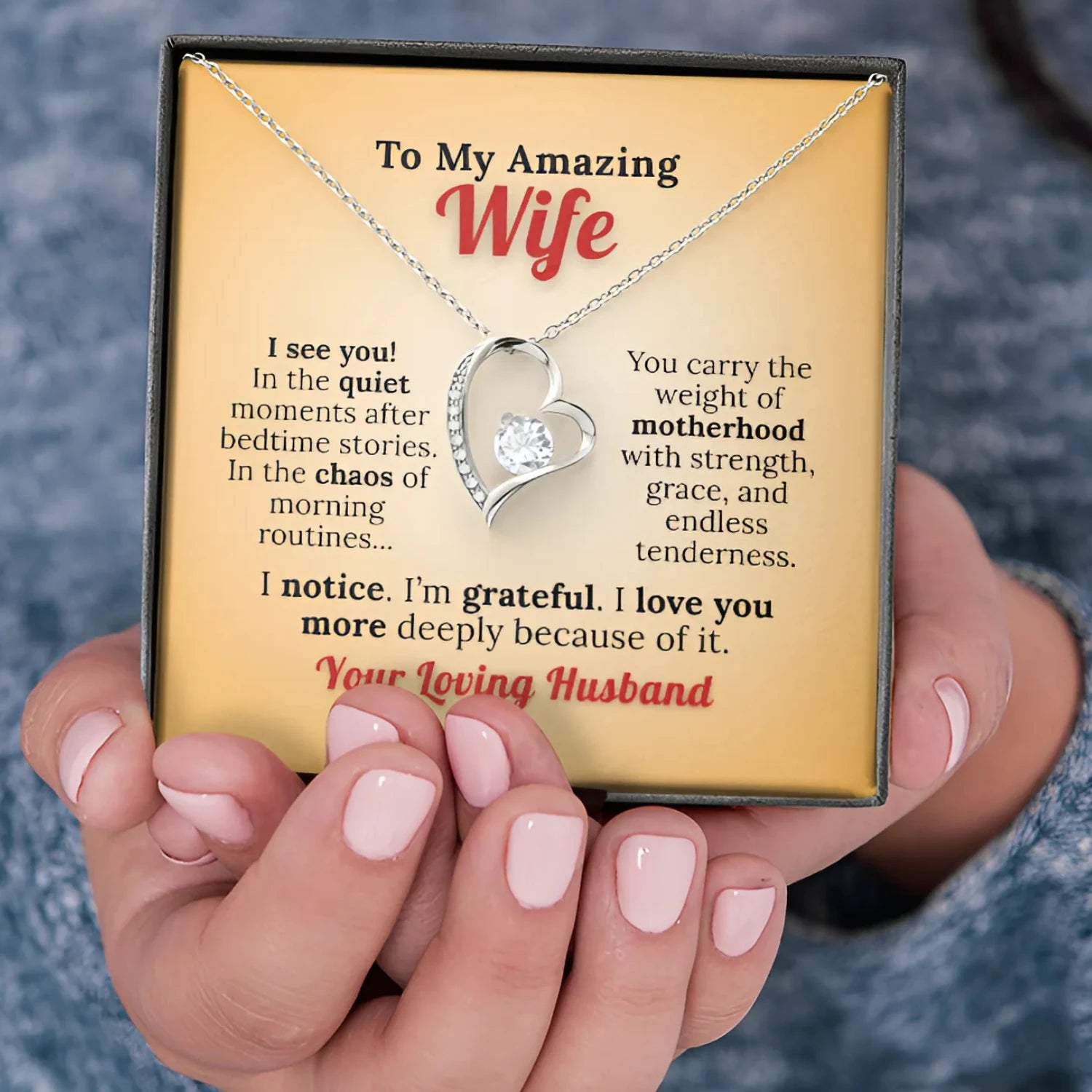 To my Amazing Wife - "I See You" Love & Appreciation Necklace