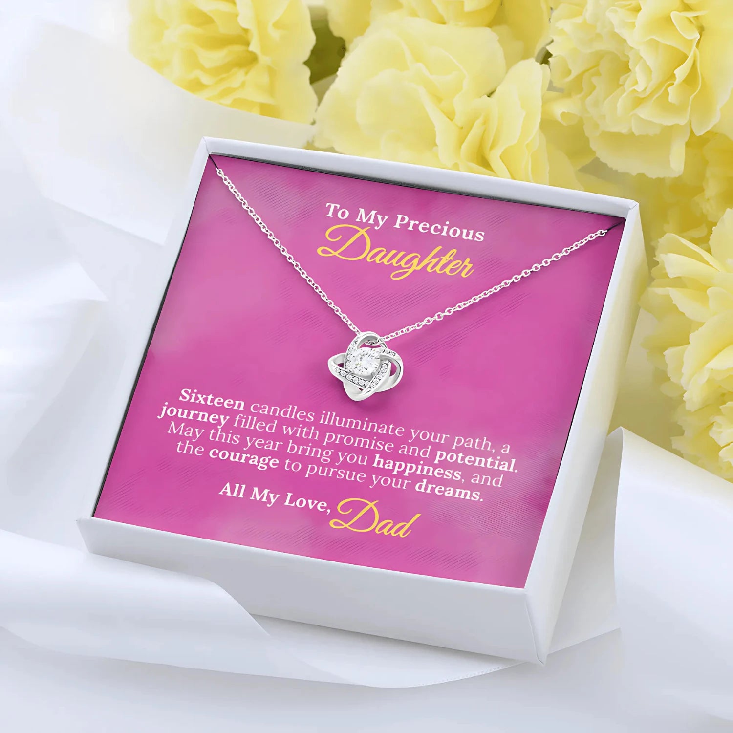 To My Precious Daughter - Sweet 16 Necklace from Dad