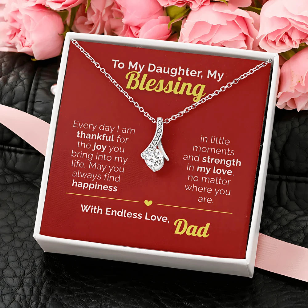 To My Daughter, My Blessing -  Endless Love Necklace