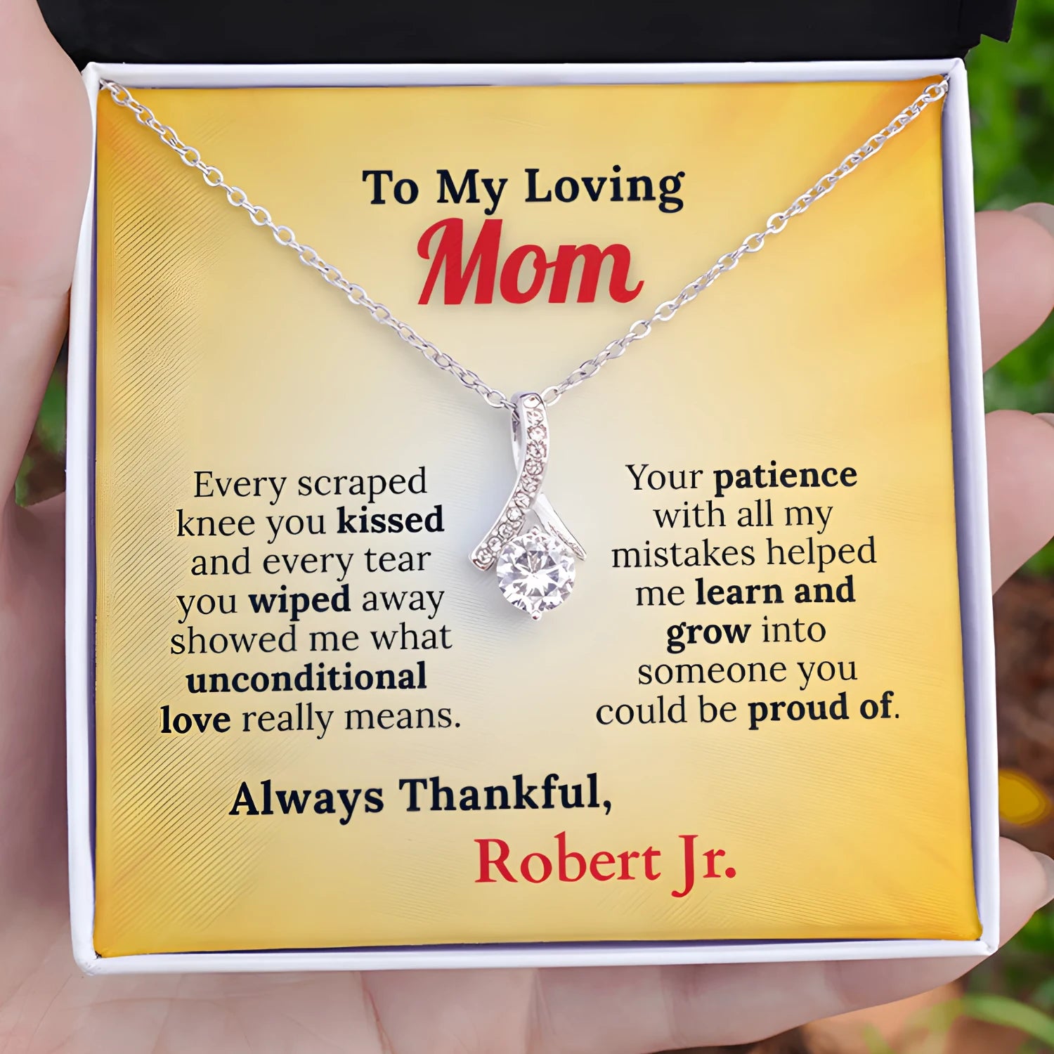 To My Loving Mom From Your Thankful Boy