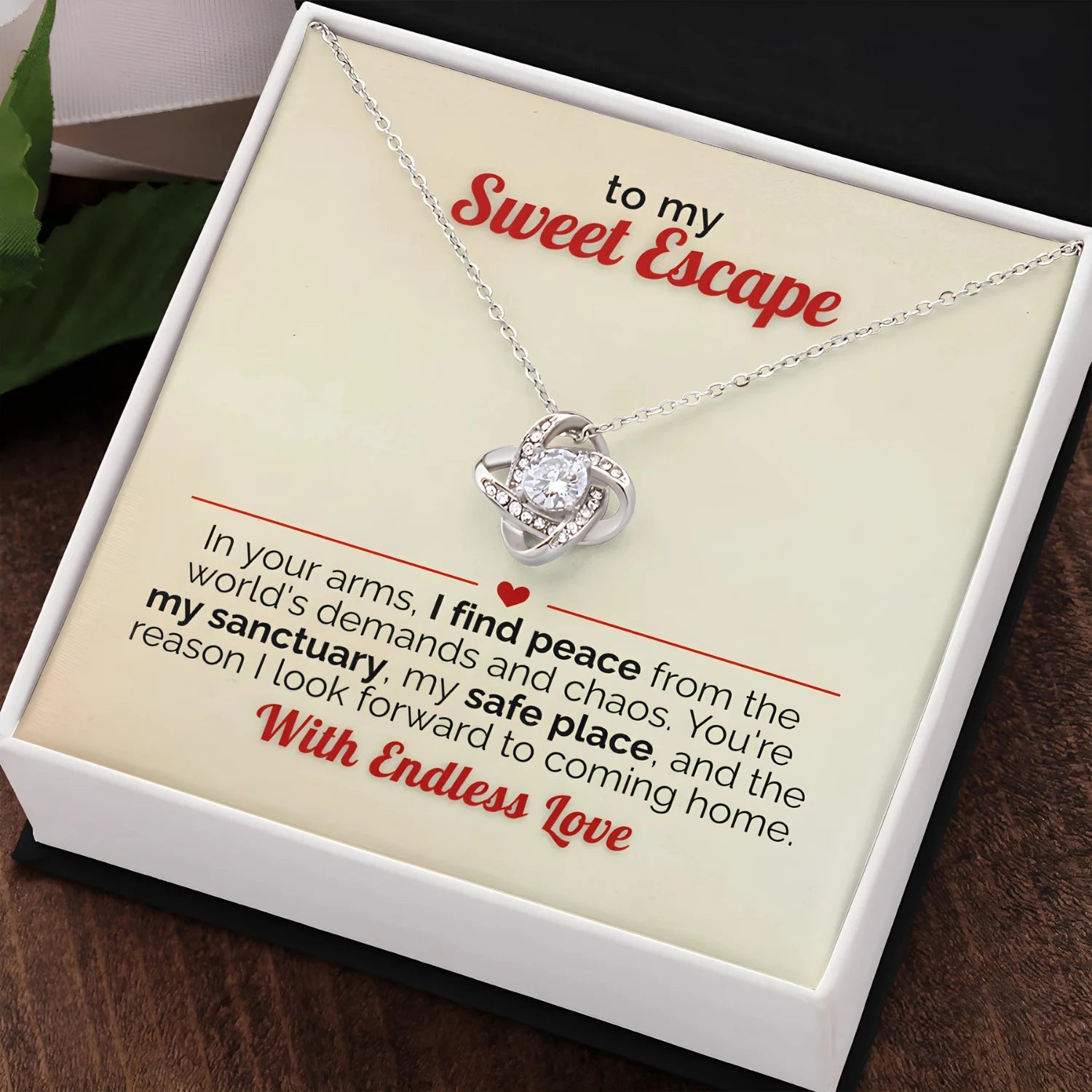To My Wife - You're My Sweet Escape Gold Necklace