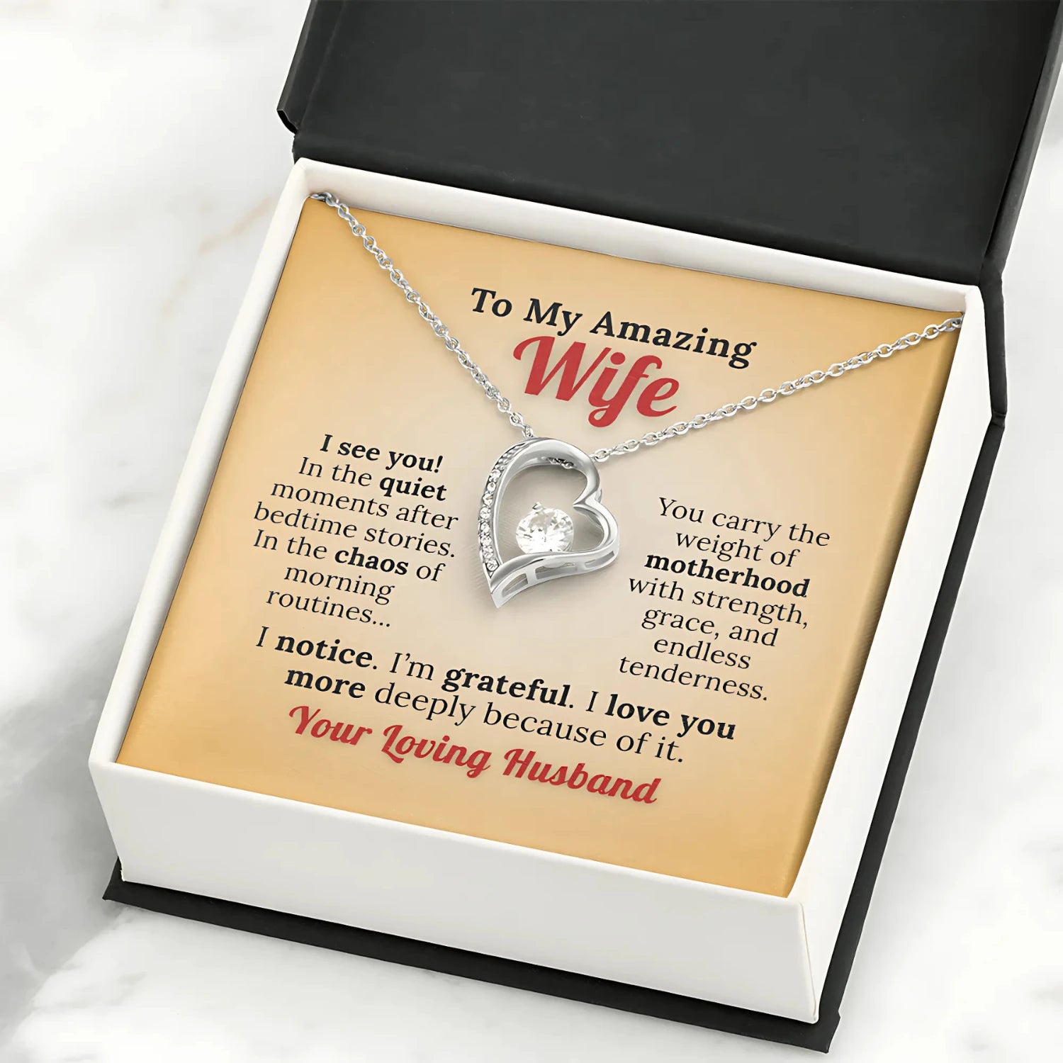 To my Amazing Wife - "I See You" Love & Appreciation Necklace