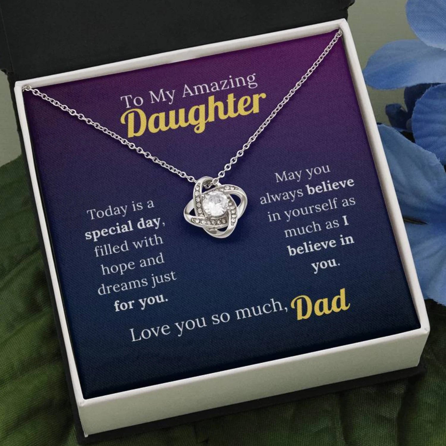 To My Amazing Daughter - A Father's Faith Necklace