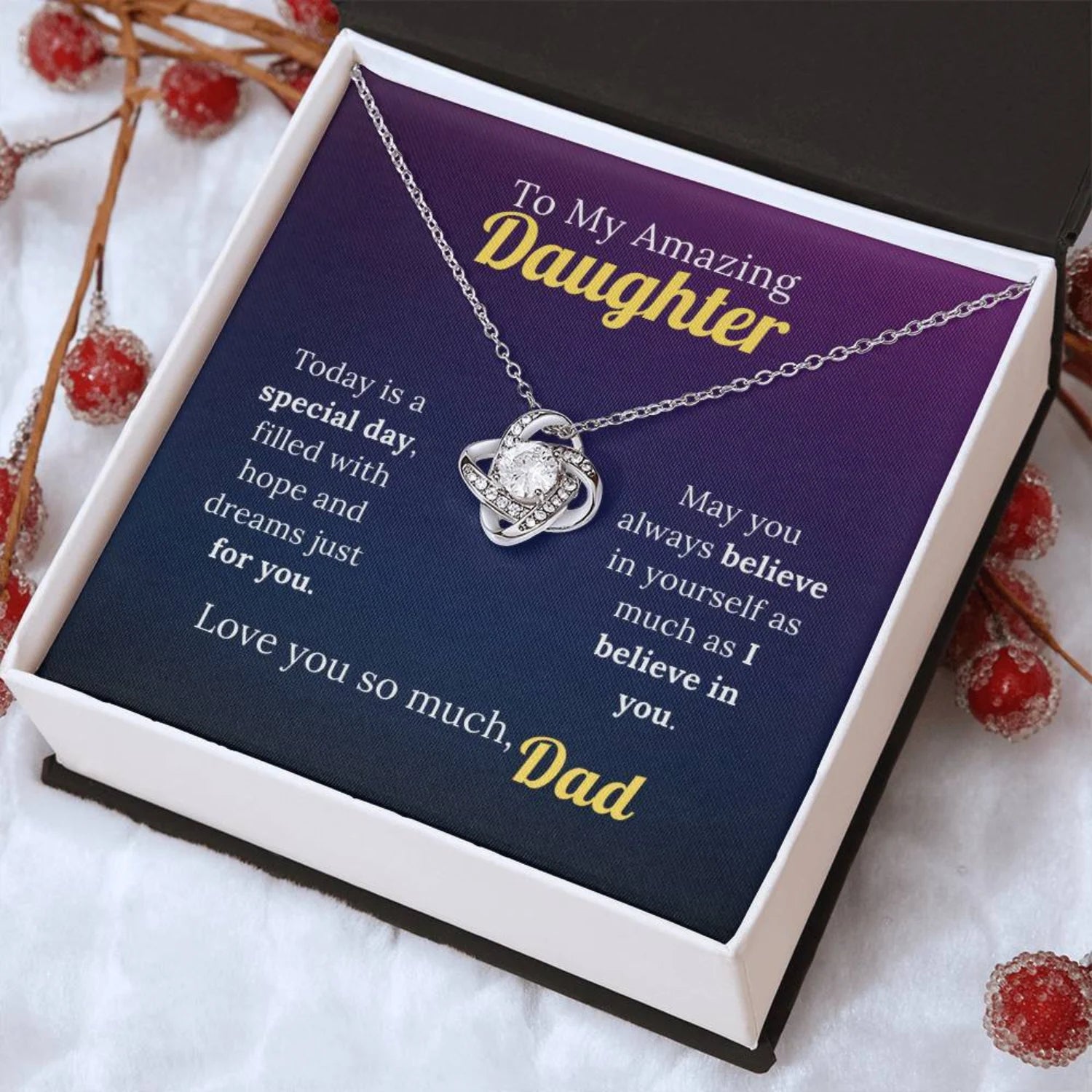 To My Amazing Daughter - A Father's Faith Necklace