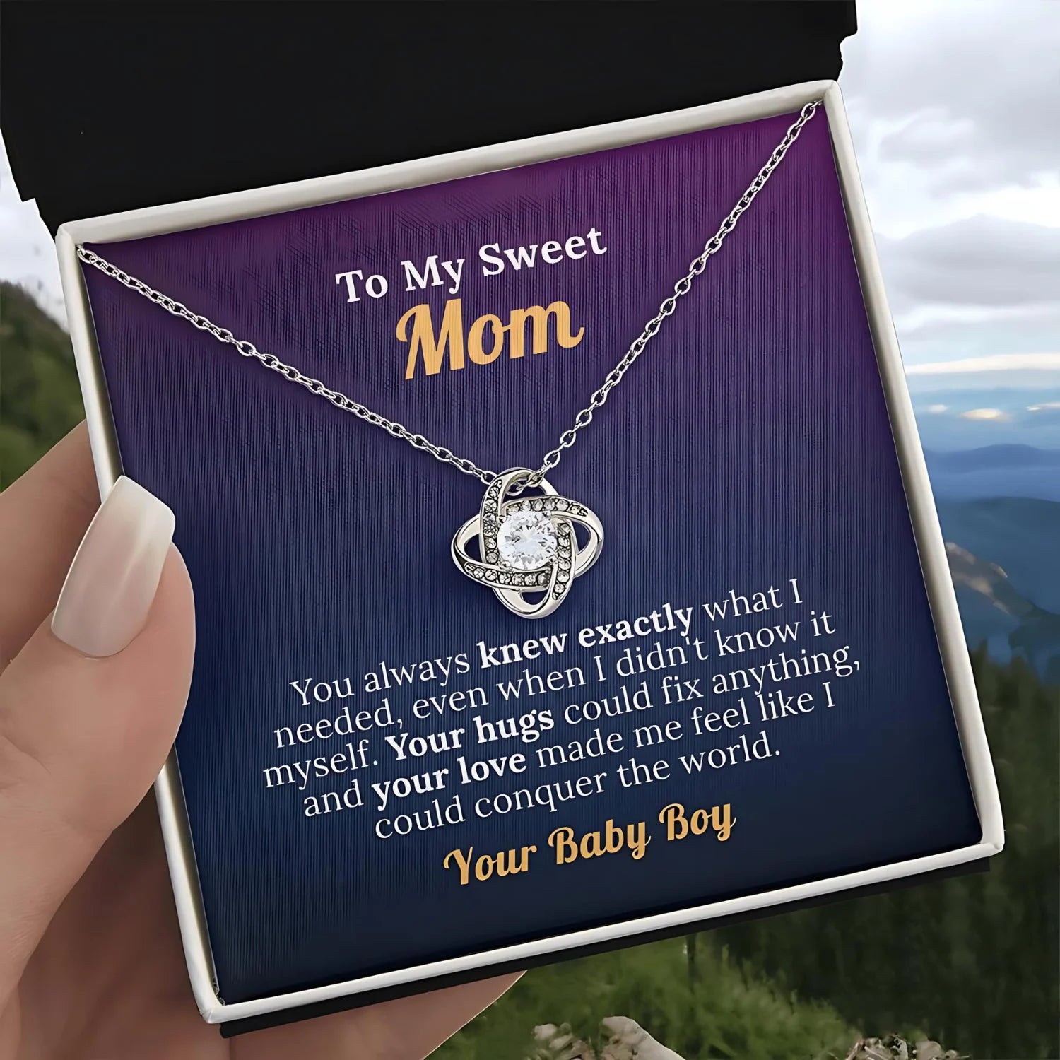 To My Sweet Mom with Love from your Baby Boy