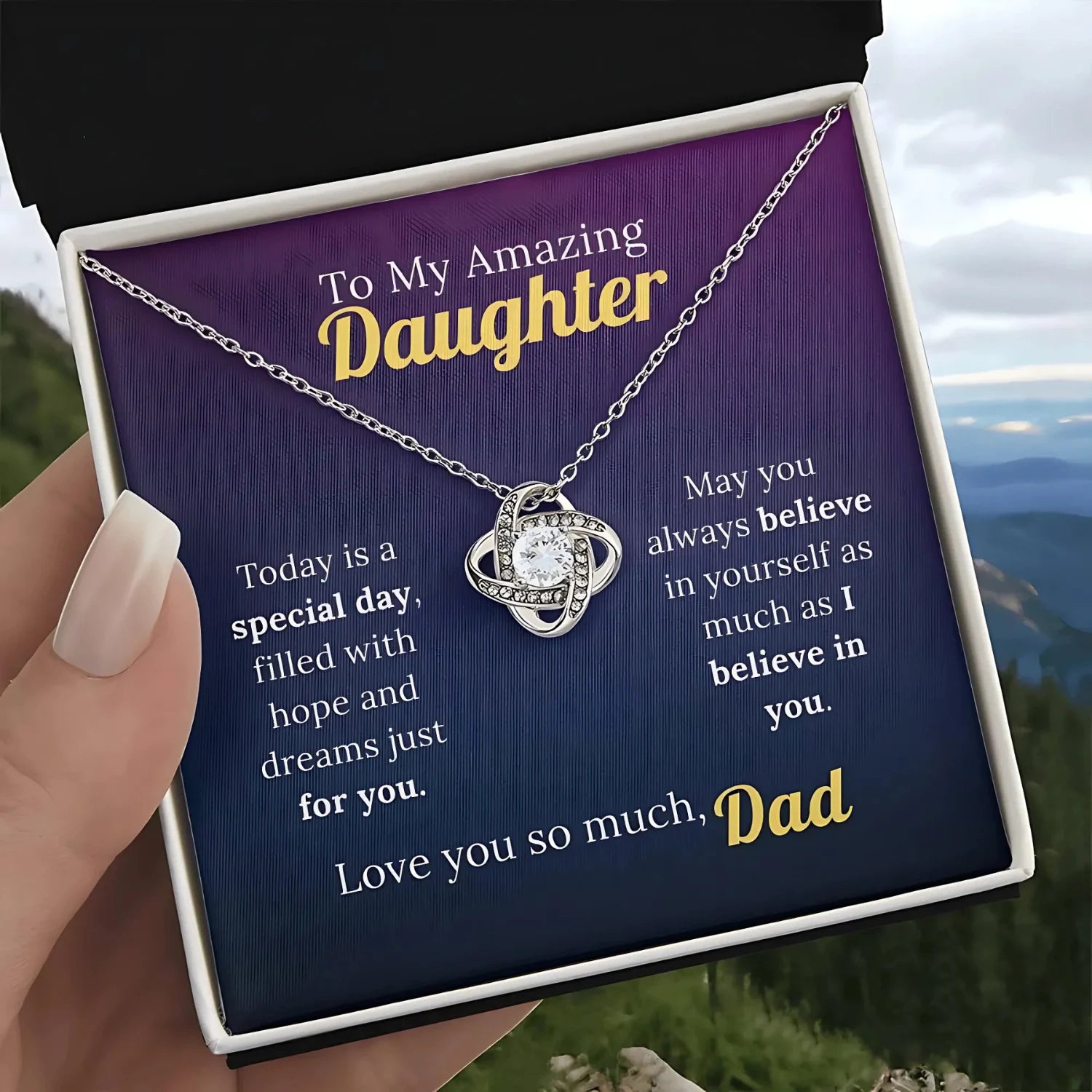 To My Amazing Daughter - A Father's Faith Necklace