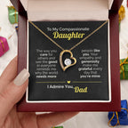 To My Daughter - You Make the World Better - Heart Necklace from Dad