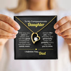 To My Daughter - You Make the World Better - Heart Necklace from Dad