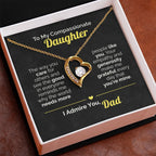 To My Daughter - You Make the World Better - Heart Necklace from Dad
