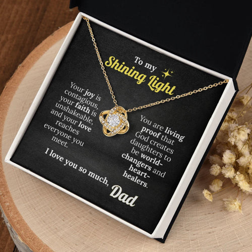 God's Shining Light – Faith Necklace from Dad to Daughter
