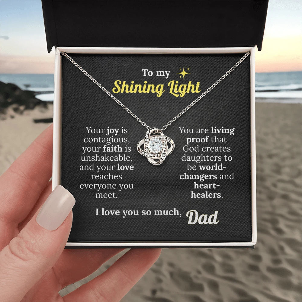 God's Shining Light – Faith Necklace from Dad to Daughter