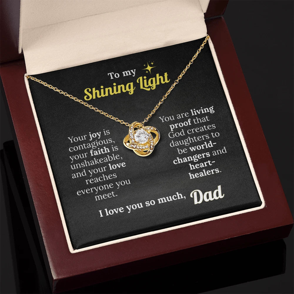 God's Shining Light – Faith Necklace from Dad to Daughter