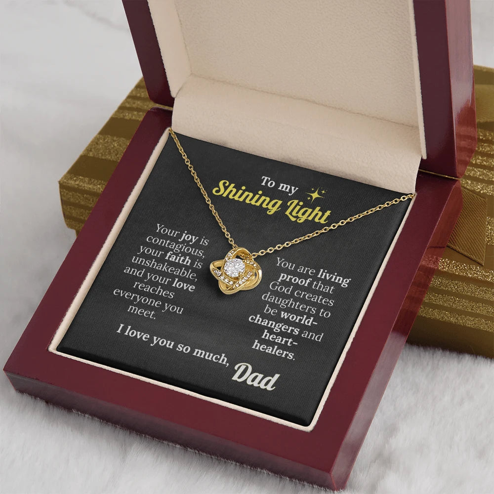 God's Shining Light – Faith Necklace from Dad to Daughter