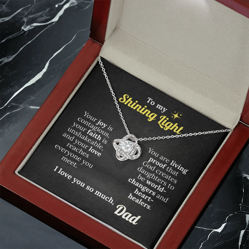 God's Shining Light – Faith Necklace from Dad to Daughter