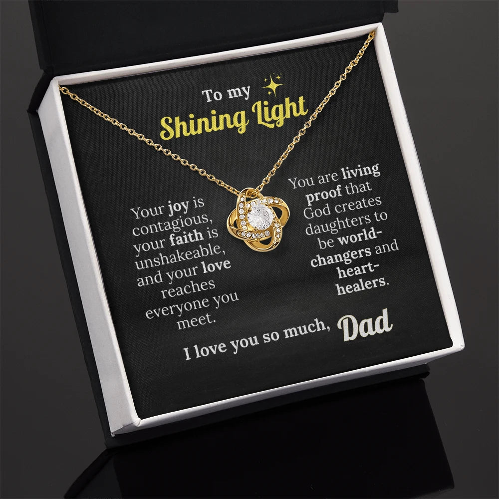 God's Shining Light – Faith Necklace from Dad to Daughter
