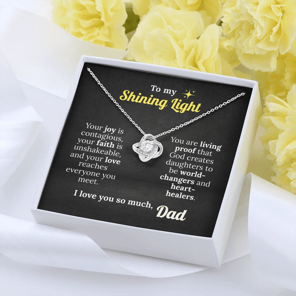 God's Shining Light – Faith Necklace from Dad to Daughter
