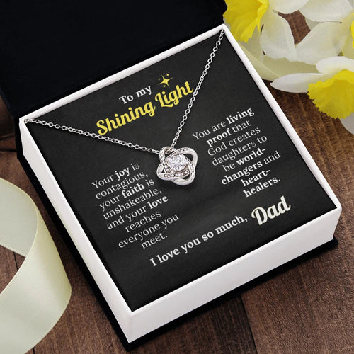 God's Shining Light – Faith Necklace from Dad to Daughter