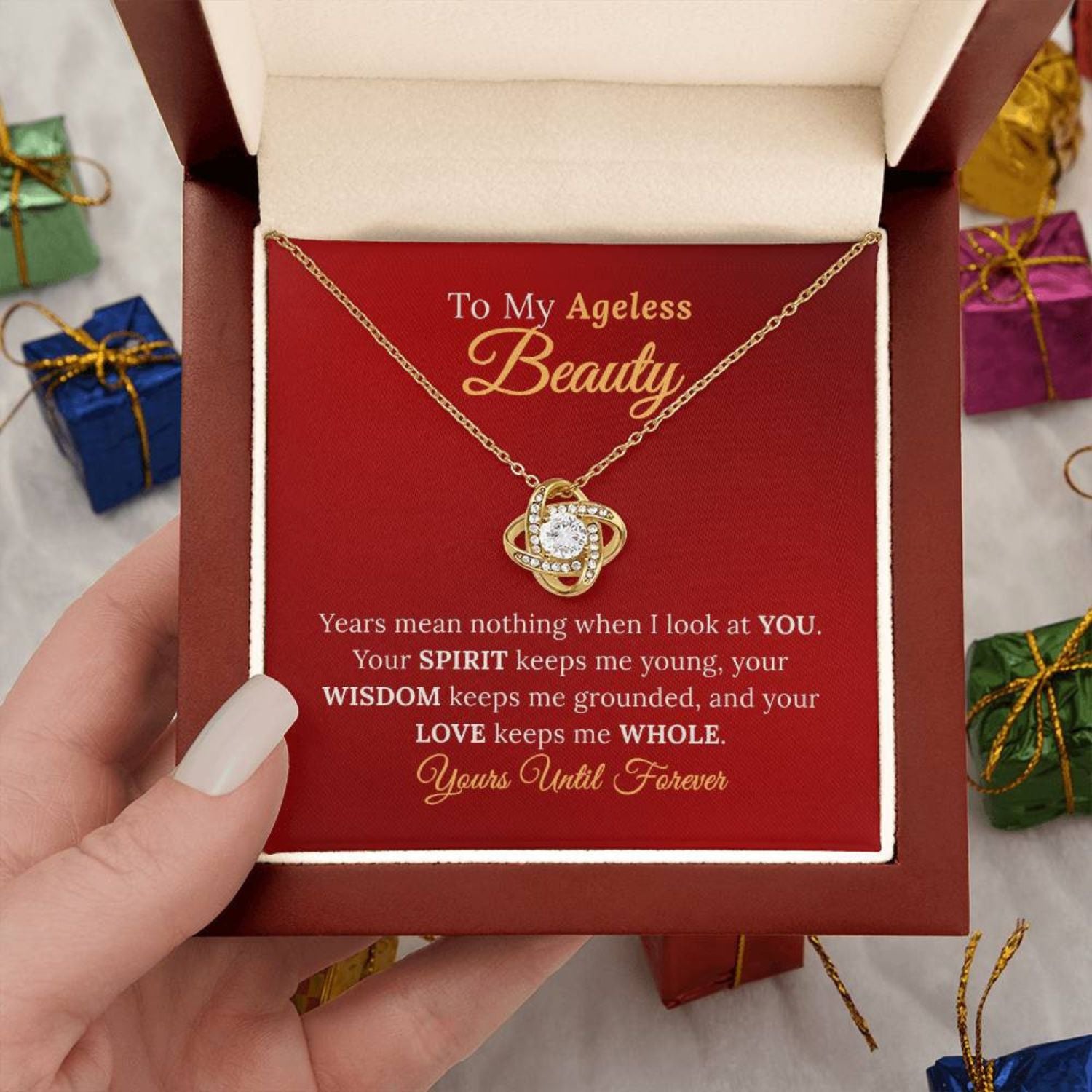 To My Wife, My Ageless Beauty - Eternal Love Necklace