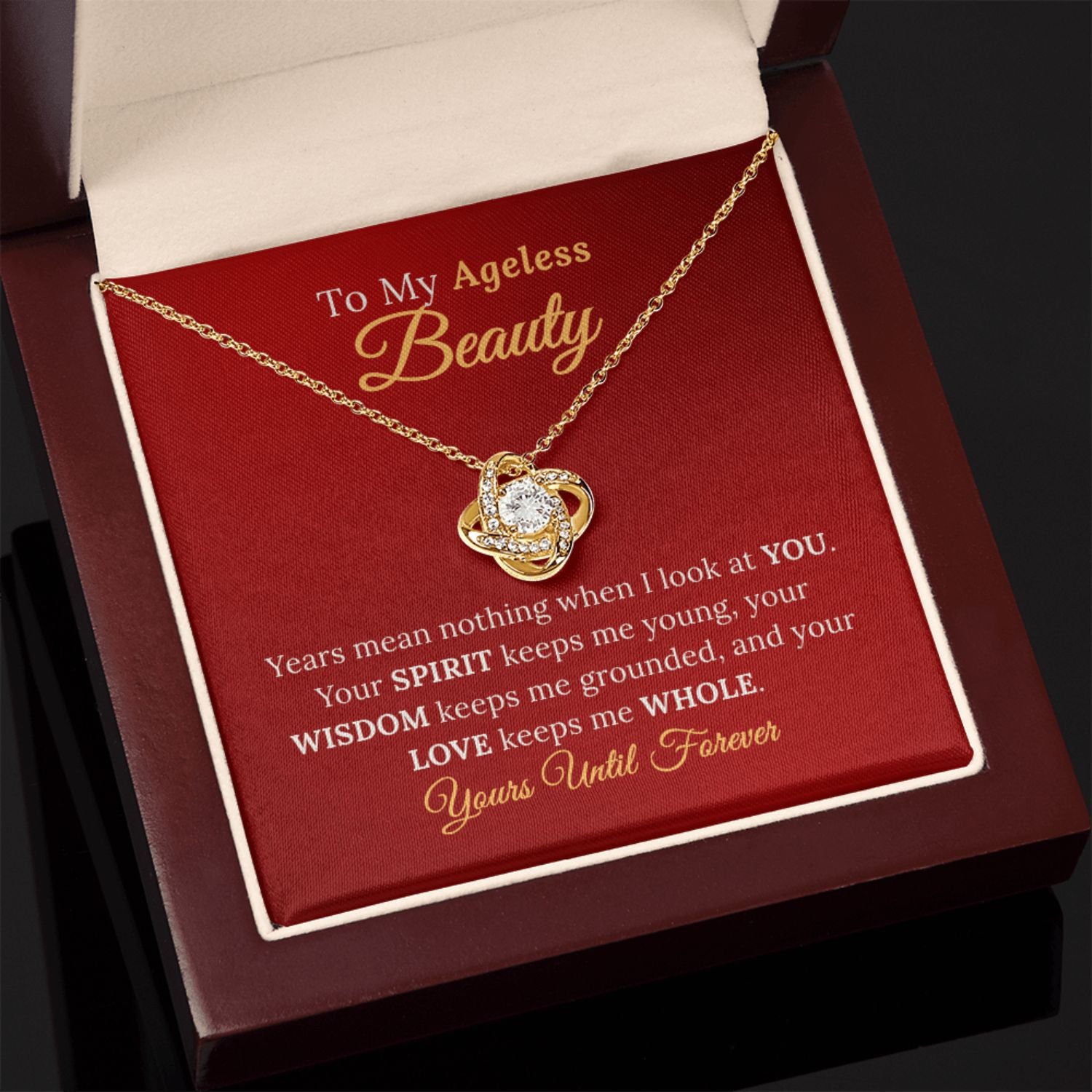 To My Wife, My Ageless Beauty - Eternal Love Necklace