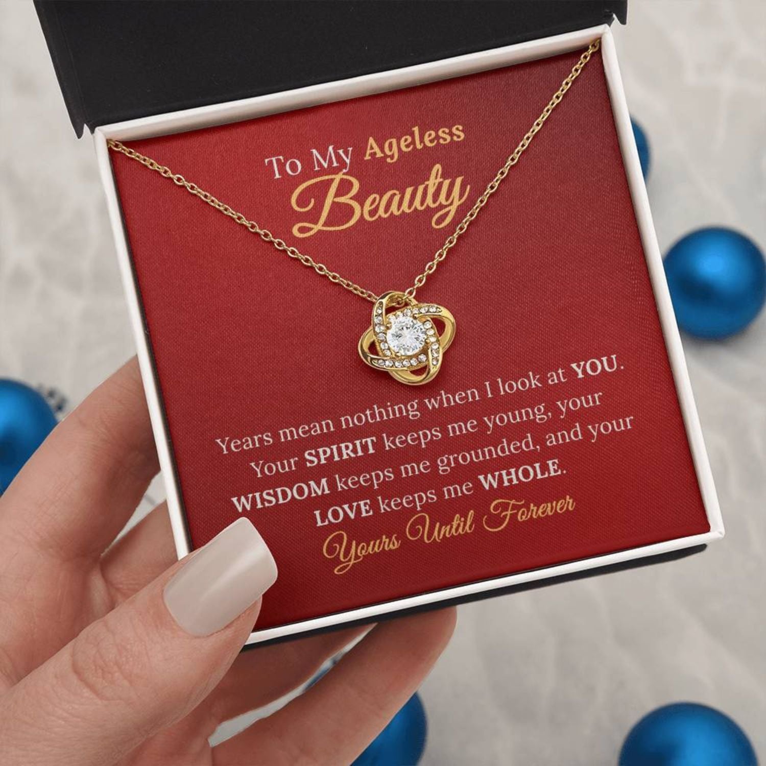 To My Wife, My Ageless Beauty - Eternal Love Necklace