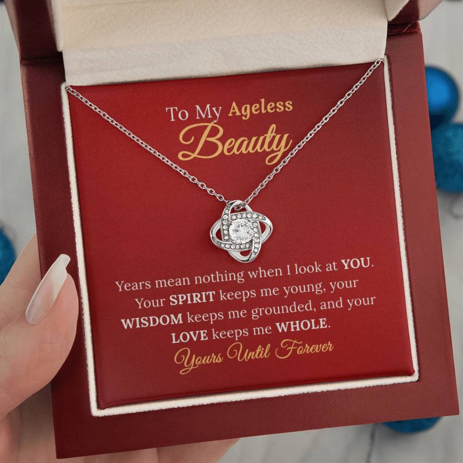 To My Wife, My Ageless Beauty - Eternal Love Necklace