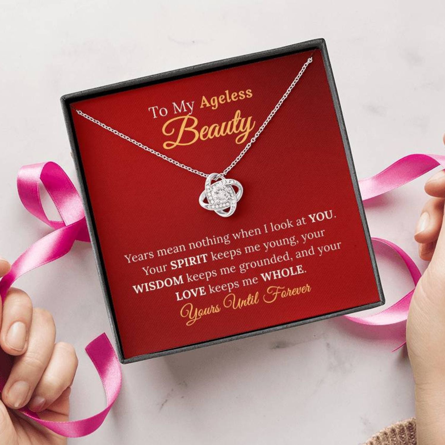 To My Wife, My Ageless Beauty - Eternal Love Necklace