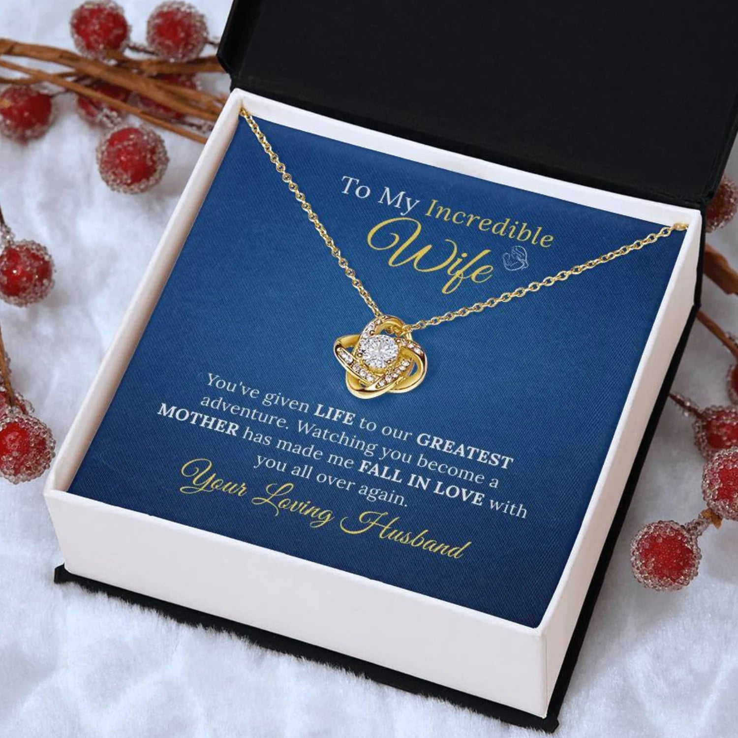 To My Incredible Wife - Love Necklace for New Mothers