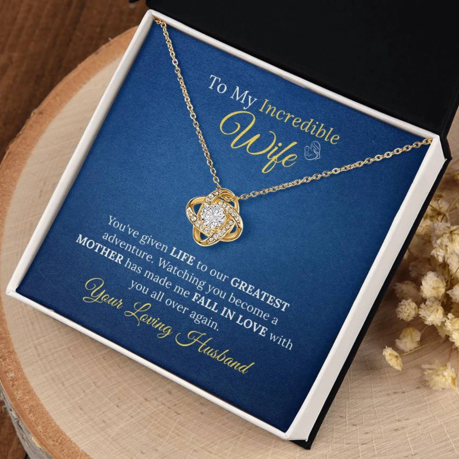 To My Incredible Wife - Love Necklace for New Mothers