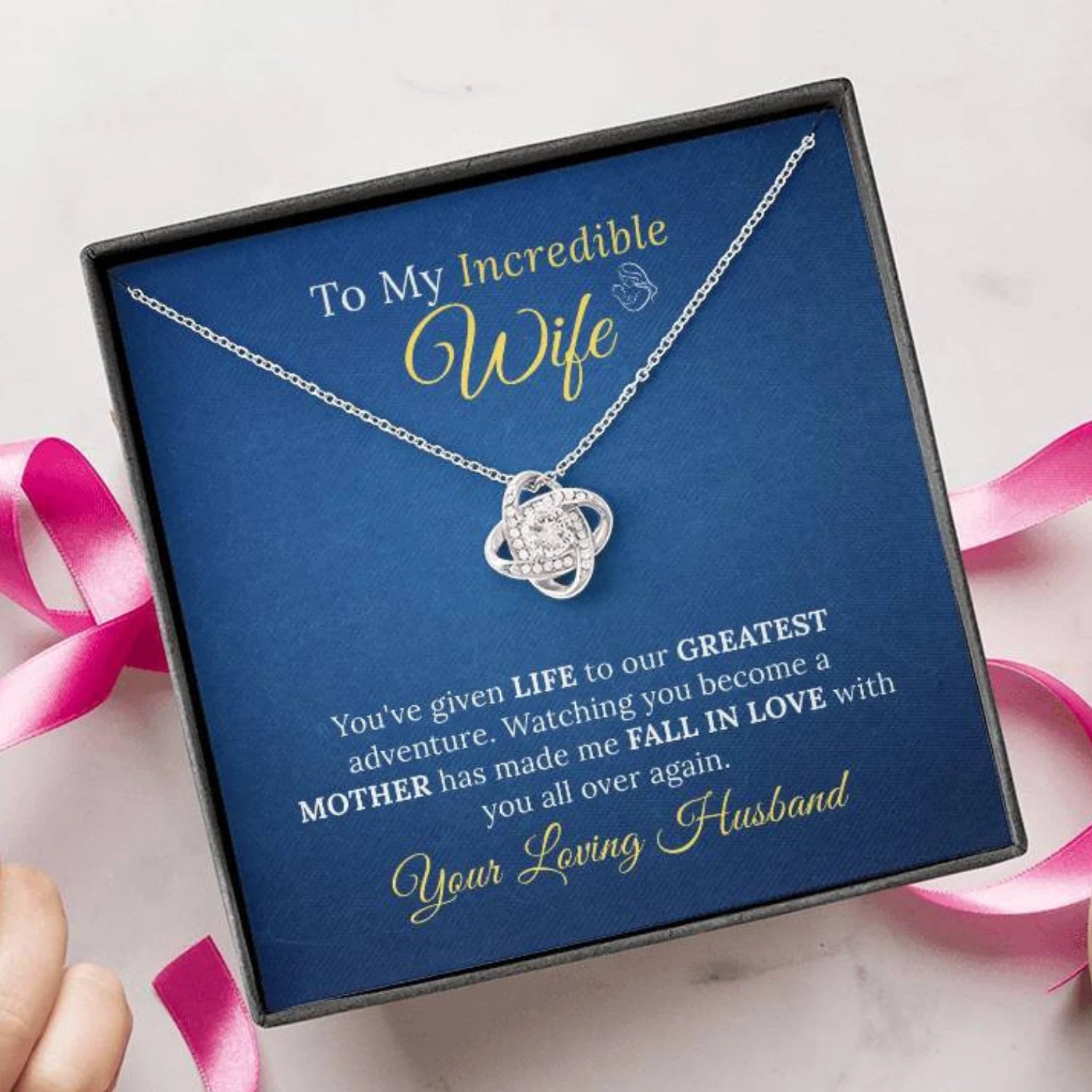 To My Incredible Wife - Love Necklace for New Mothers